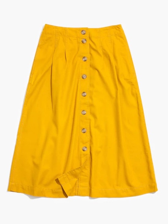 Madewell Dresses & Skirts - Madewell Patio Button Front Midi Skirt Tungsten Glow Size 6